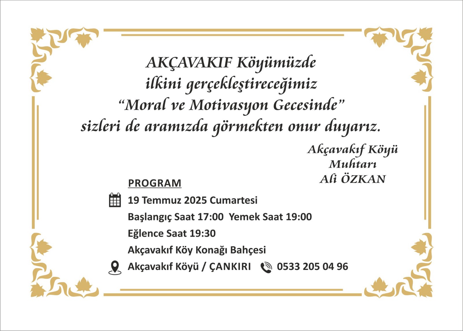 Moral ve Motivasyon Gecesi